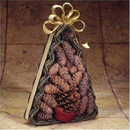 GIFT SET - Fireplace Hearth Woodstove Fire Starter Collection - PINE CHRISTMAS TREE TRAY BASKET