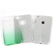 iPhone 7 Case (4.7 inch) - 3 in 1 High Protection Shockproof Soft TPU Rubber Outer Case + Shiny Sparkling PVC... N4