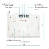 DYKIE RS8725EH2B Wireless Weather forecast Station with Thermometer, hygrometer and Digital Clock, Remote Sensor... N6