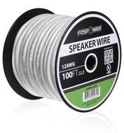 FosPower CL2 Rated 14AWG 2-Conductor In-Wall Speaker Wire (100 Feet) Oxygen-Free Pure Copper - UL Listed for In-Wall... N7