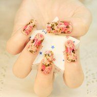 EVTECH(TM) 4 Pcs Rose Peony Carnation Flower Patterns Nail Polish Strips 12 double-ended Nail Decals Strips Nail... N19