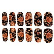 EVTECH(TM) 4 Pcs Rose Peony Carnation Flower Patterns Nail Polish Strips 12 double-ended Nail Decals Strips Nail... N20