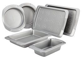 Deluxe Nonstick Bakeware 6-Piece Bakeware Set, Gray