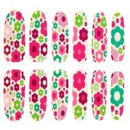 EVTECH(TM) 4 Pcs Rose Peony Carnation Flower Patterns Nail Polish Strips 12 double-ended Nail Decals Strips Nail... N21