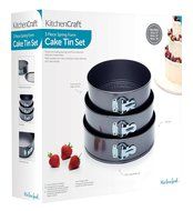 Kitchen Craft 3 Piece Spring Form Cake Tin Set