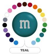 M&amp;M's Teal Milk Chocolate Candy 1LB Bag