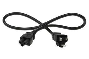 SF Cable Universal 1 feet 3-Slot Notebook AC Power Cord IEC320 C5 to NEMA 5-15P
