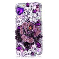 Spritech(TM) Bling Clear Phone Case For Iphone 7 Plus 5.5inch,3D Handmade Blue Crystal Flower Butterfly Accessary... N7