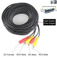 HitCar RCA DC Power Audio Video AV Extension Cable for CCTV Security, Car Tuck Bus Trailer Reverse Parking Camera...