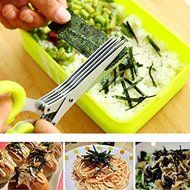 Stainless Steel Kitchen Five Layers Scissors Multifunction Knives Chopped Green Onion Office Shredding Scissors... N2