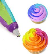 Special Life Creative 3 Color Icing Piping Cake Cream Baking Nozzle Converter Decorating Tool （2 Pieces） N3