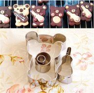 SNW Guitar Bear Stainless Steel Cheese Cake Cookie Cutter Mold Bakeware