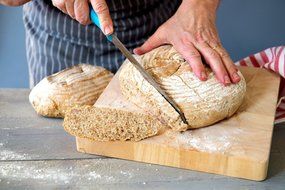 Agile-Shop 8.5 inch Round Banneton Brotform Bread Dough Proofing Rising Rattan Handmade Basket &amp; Linen Liner Cloth
