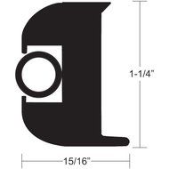 TACO METALS V11-3447BBK70-2 / TACO Flex Vinyl Rub Rail Kit - Black w/Black Insert - 70&#039;