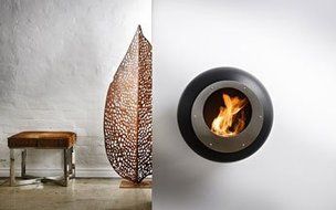 Cocoon Fires Ventless Ethanol Wall Mount Vellum Black Fireplace N2