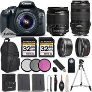 Canon EOS REBEL T6 DSLR Camera + Canon EF-S 18-55mm f/3.5-5.6 IS II Lens + Canon EF 70-300mm f/4-5.6 IS USM Lens... N3