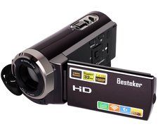 Camera Camcorders, Besteker Portable 1080P 24MP 16X Digital Zoom Video Camcorder with 2.7&quot; LCD and 270 Degree... N4