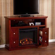 Tandard Media Console Fireplace - Cherry