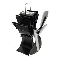 Signstek 4 Blade Heat Powered Stove Fan for Wood Log Coal Fire Burner Fireplace N5