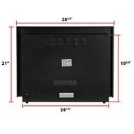 Modern Embedded Fireplace Electric Insert Heater Glass View Log Flame Remote Home - P1