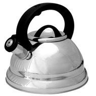 Premium Silver Modern Style 3 Quart Stainless Steel Rapid Heating Whistling Tea Kettle
