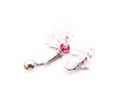 Dedegui 14G Cute Pink Knot Belly Button Navel Ring Body Piercing Jewelry