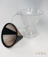 Premium Washable &amp; Reusable Cone Coffee Filter, Fits Clever Coffee Drippers &amp; Durable Pour Over Gooseneck Kettle... N5