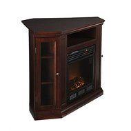 Belvedere Cherry Modern Media Console Fireplace N7