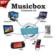MUSICBOX -Portable Wireless Bluetooth Speaker For, iPhones, Samsung &amp; All Android Smart Phones, Tablets and Ipads