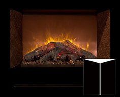 Modern Flames HF42CBI Built In Electric Black Glass 42" Fireplace /w Log Burners