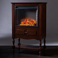 Southern Enterprises Catalyne Vertical Console Fireplace - Mahogany N4