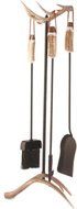 Antler Fire place set w/Bristle Brush