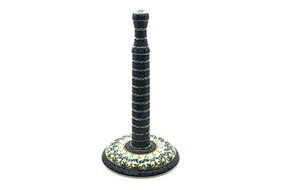 Polish Pottery Paper Towel Holder - Blue Spring Daisy