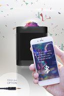Sharper Image SBT613 Bluetooth Speaker With Lights, Wireless Party Speaker With LED Light Show (Black) N6