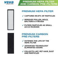 True HEPA Replacement Filter Including 4 Activated Carbon Pre Filters for Germ Guardian AC4300/AC8000/AC4900/AC4825... N4