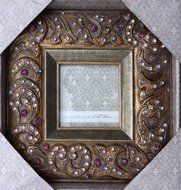 Belle Maison Decorative Woods Photo Frame With Hand Set Crystal