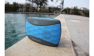 Miccus pool party SPX9: Rainproof, Water Resistant, Bluetooth Wireless Stereo Speaker System (Blue/Gray)