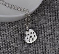 Hot Family Gift Big Middle Little Sister Heart Pendant Silver Plated Necklace N9