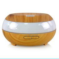 Essential Oil Diffuser Humidifier, Aliceclub 300ml Wood Grain Ultrasonic Cool Mist Humidifier with 7 Color LED... N4