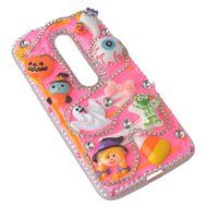 Spritech(TM) 3D Handmade Crystal Phone Case for Motorola Droid Turbo,Helloween Style Monster Pumpkin Design Smartphone... N3