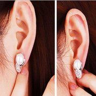 1 Pair New Fashion Women Lady Elegant Diamante Pearl Ear Stud Earrings