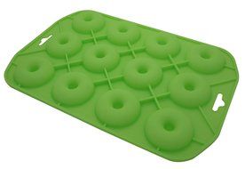 QBT Silicone 12-cup Mini Donut Cake Pan (Green) N2