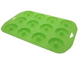 QBT Silicone 12-cup Mini Donut Cake Pan (Green) N3