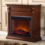 Duluth Forge Full Size Electric Fireplace - Remote Control, Auburn Cherry Finish N4