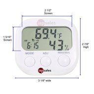Indoor Thermometer &mdash; Hygrometer &amp; Desktop Clock &mdash; Easy To Read &amp; Accurate &ndash; Displays Temperature, Humidity and... N8