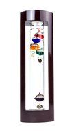 Galileo Thermometer in Cherry Finish Frame - 11"
