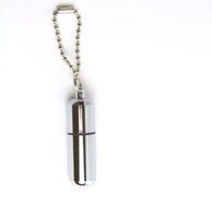 YYMIAO Capsule shape Silver color Firestash Carabiner Keyring Key Chain holder lighter N2
