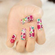 EVTECH(TM) 4 Pcs Rose Peony Carnation Flower Patterns Nail Polish Strips 12 double-ended Nail Decals Strips Nail... N29