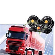 Taotuo 24V 360 Degree Rotation Adjustable Strong Wind Car Air Fan 2-in-1 Air Circulator for Truck SUV