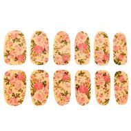 EVTECH(TM) 4 Pcs Rose Peony Carnation Flower Patterns Nail Polish Strips 12 double-ended Nail Decals Strips Nail... N30